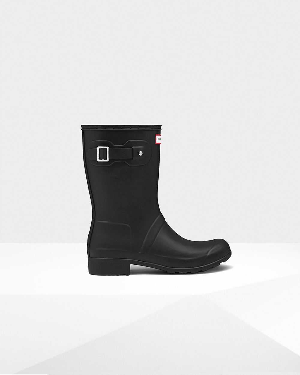 Hunter Original Tour Foldable For Women - Short Rain Boots Black | India NQVLR3140